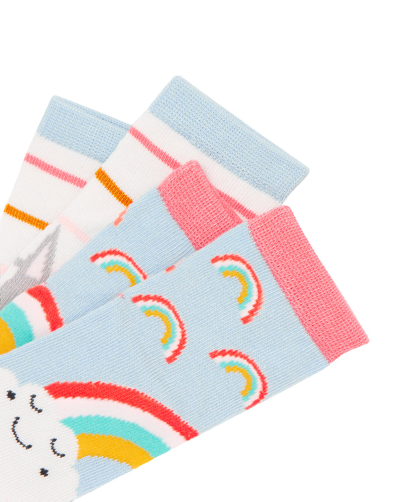 Neat Feet Socks (Cat/Rainbow) - Il Bambino Store