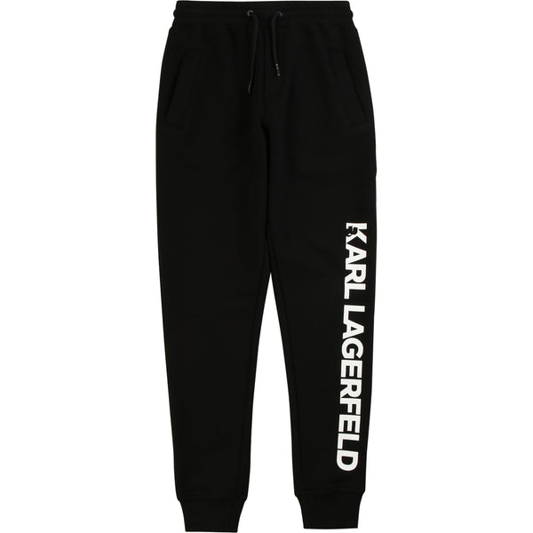 French Terry Sweatpants with Logo Down The Leg - Il Bambino Store