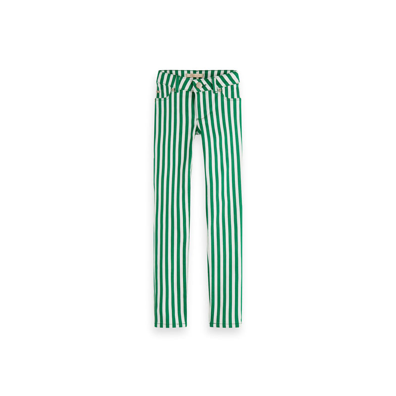 Girls Skinny Fit Pants In Stripes - il Bambino Store