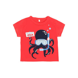 Knit T-Shirt "Octopus" for baby boy - Il Bambino Store