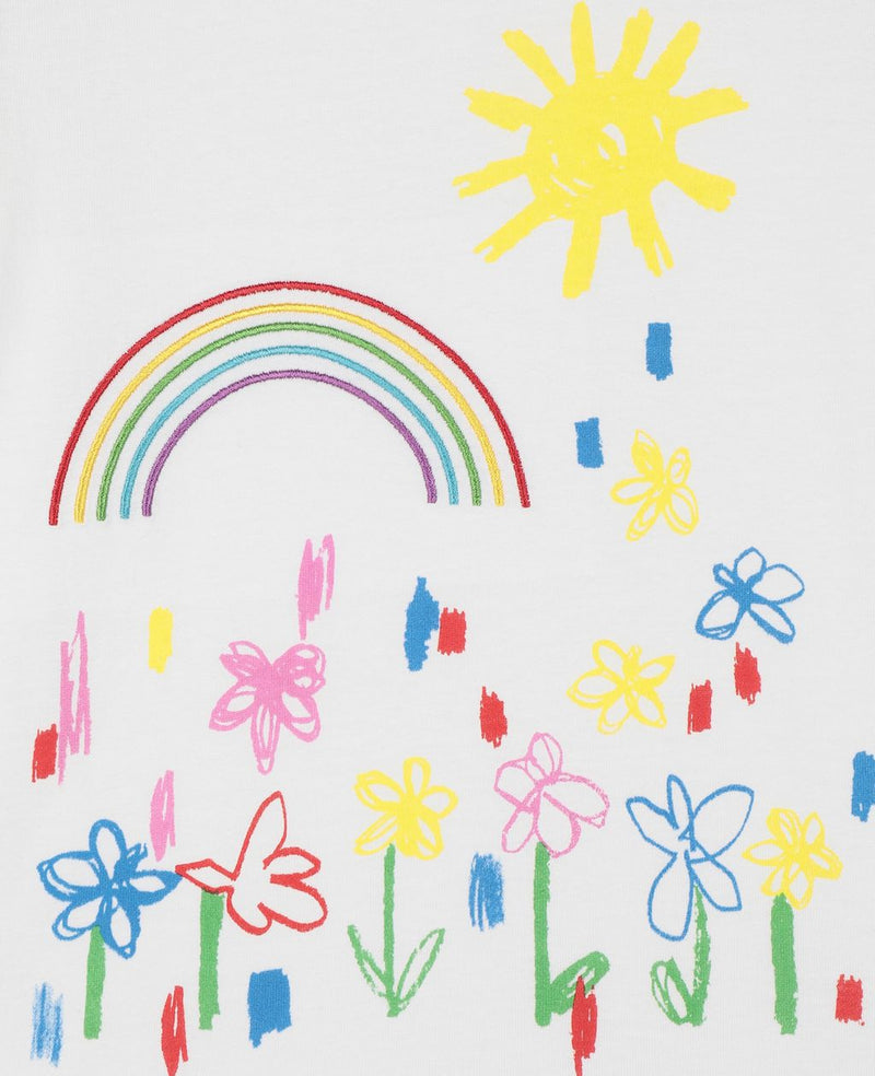 Short Sleeve Rainbow Embroidery Tee - Il Bambino Store