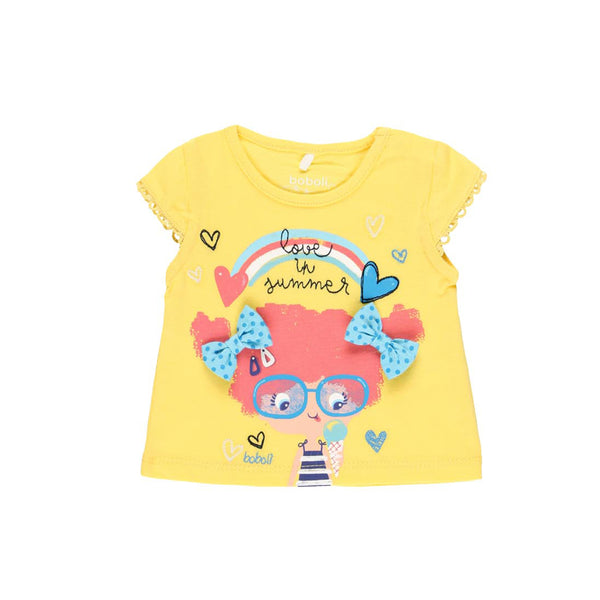 Knit T-Shirt "Summer" for baby girl - Il Bambino Store