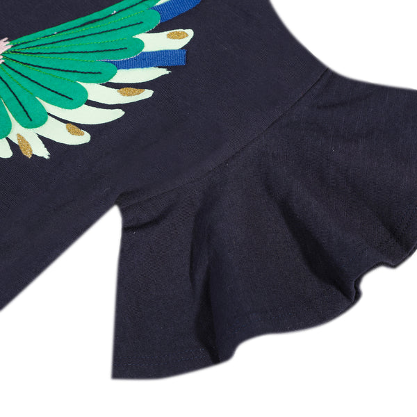 Blue Bird Embroidered T-shirt - il Bambino Store