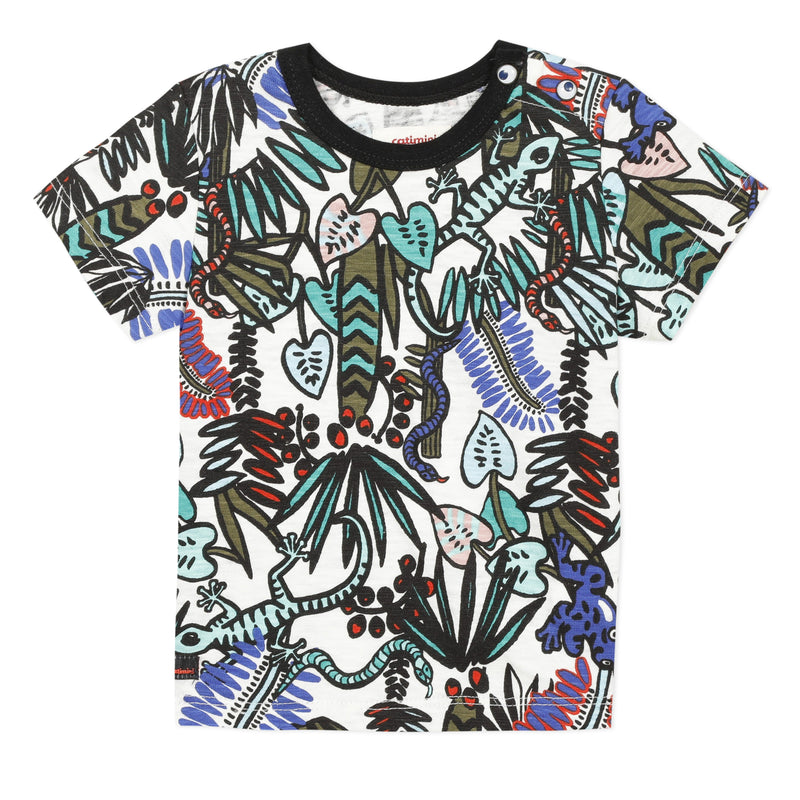 Short Sleeve Jungle Printed T-shirt - il Bambino Store