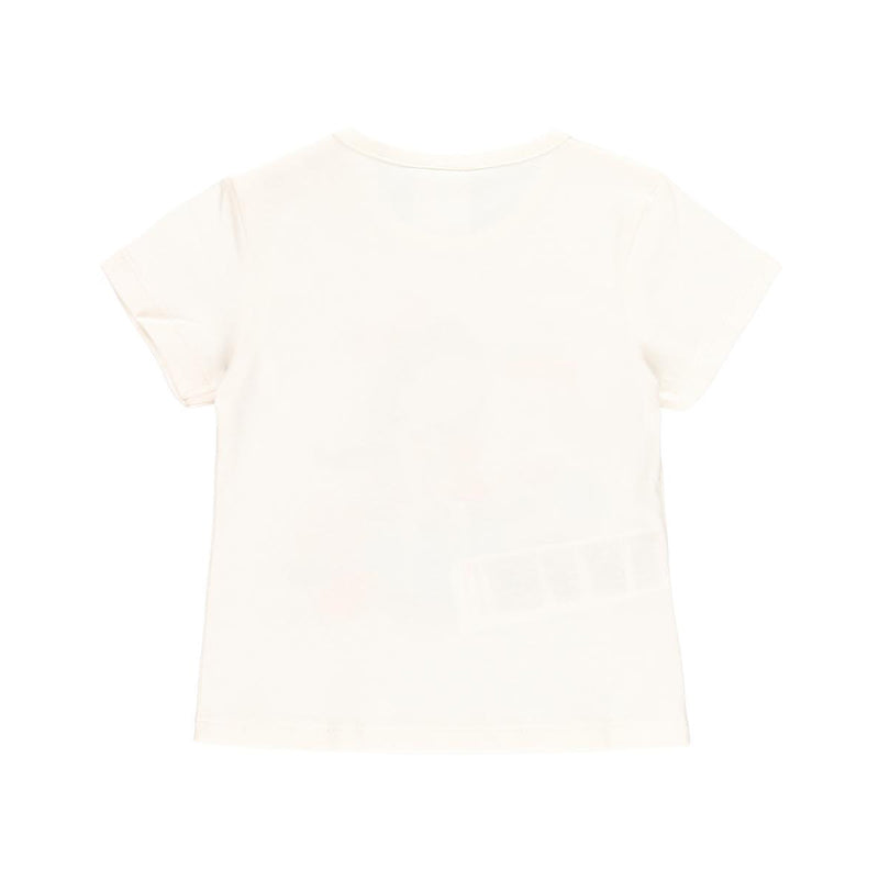 Knit T-Shirt "Off White" for girl - Il Bambino Store