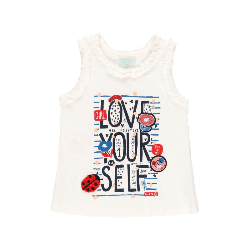 Knit T-Shirt "Love Yourself" for girl - Il Bambino Store