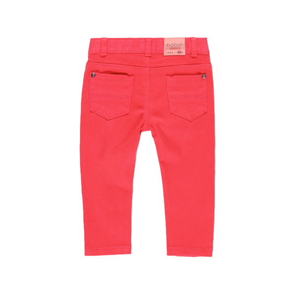 Red Twill Trousers for Boy