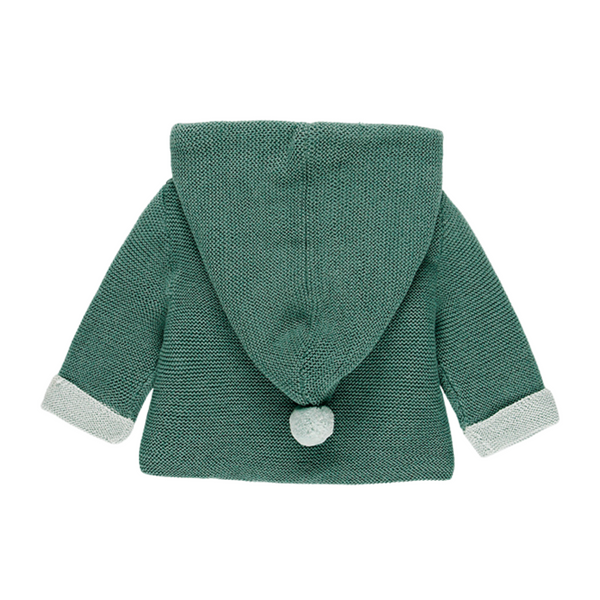 Green Jacket Lined with Fur for Baby