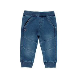 Fleece Denim Trousers Blue for Boy - Il Bambino Store