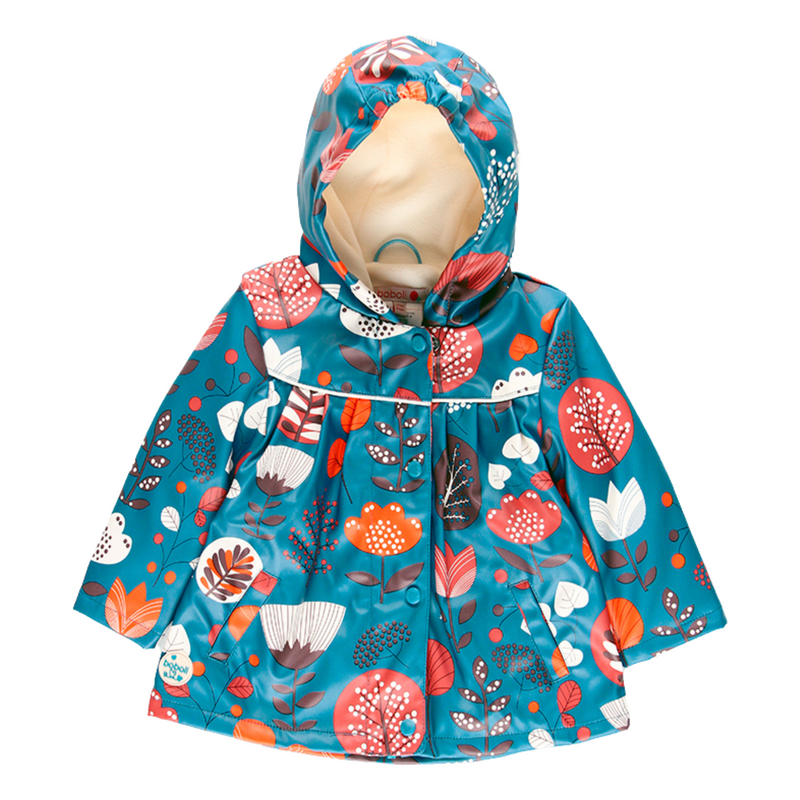 "Floral" Hooded Raincoat