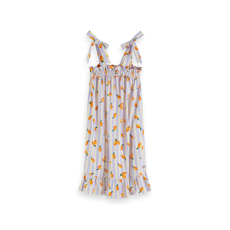 Girls Jersey All-Over Printed Strap Dress - il Bambino Store