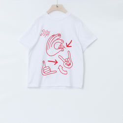 Oversized SS Tee with Cool Hand Print - il Bambino Store