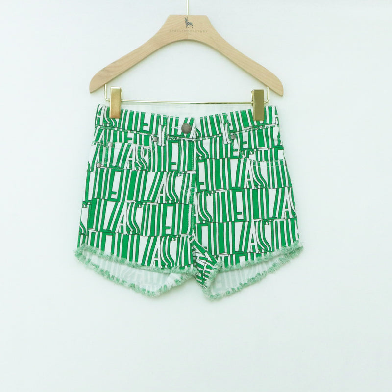 Green Stella Type Denim Shorts - il Bambino Store