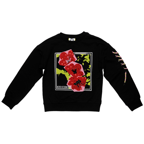 Girl Flower Crewneck Sweater - Il Bambino Store