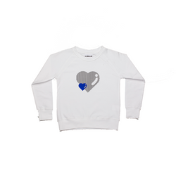 Little + Large Heart Sweatshirt White - Il Bambino Store