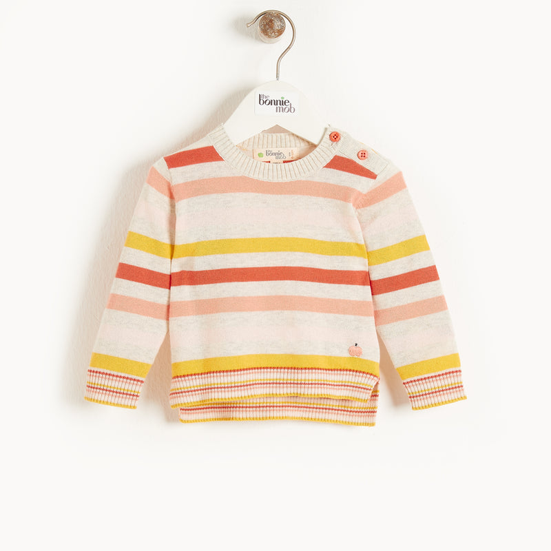 Algarve Striped Sweater (Peach) - il Bambino Store