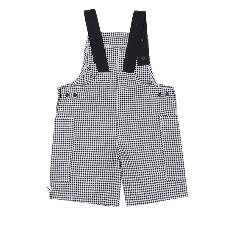 Mini Checkers Black and White Salopette - il Bambino Store