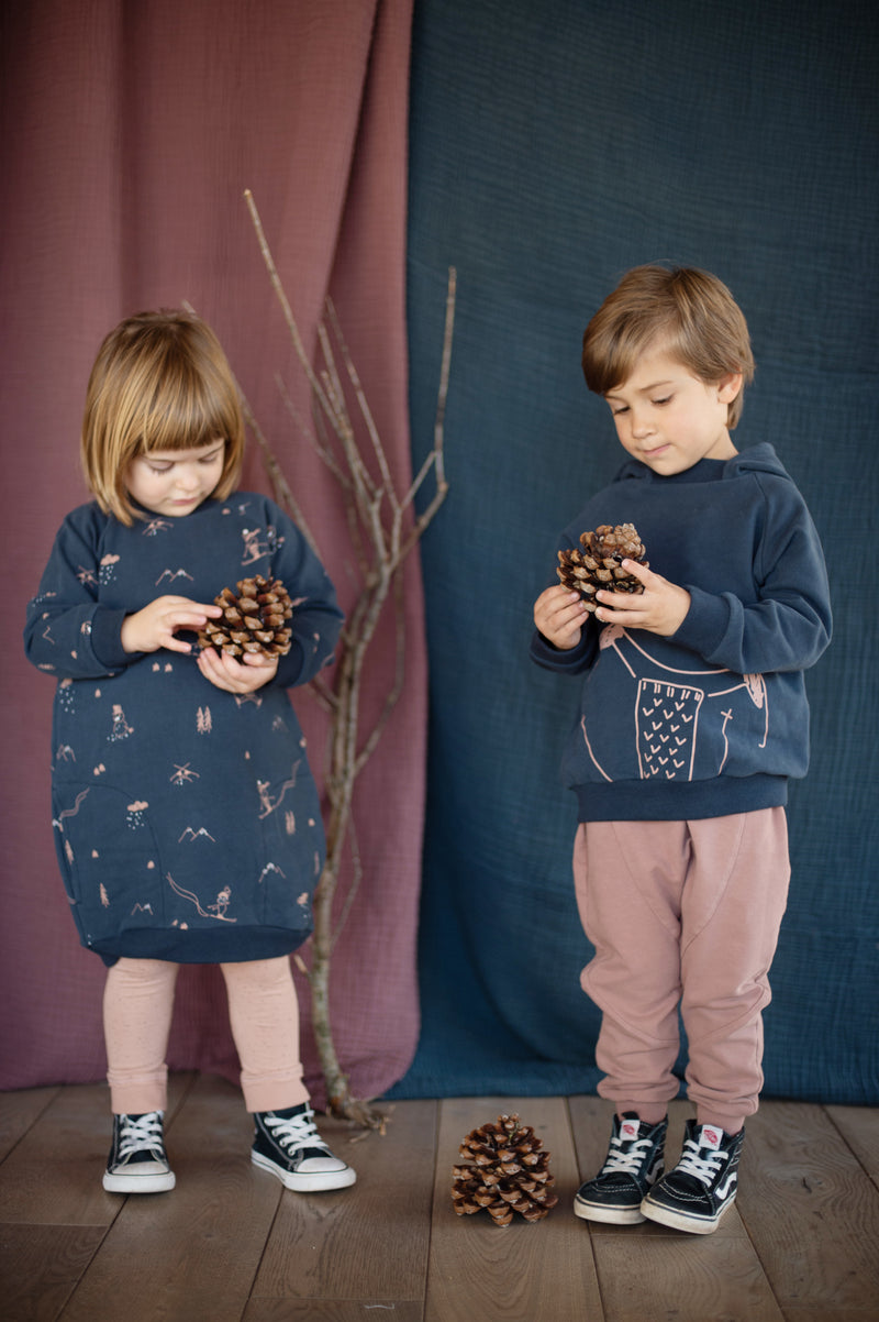 Snow Dress in Nocturnal Blue - Il Bambino Store