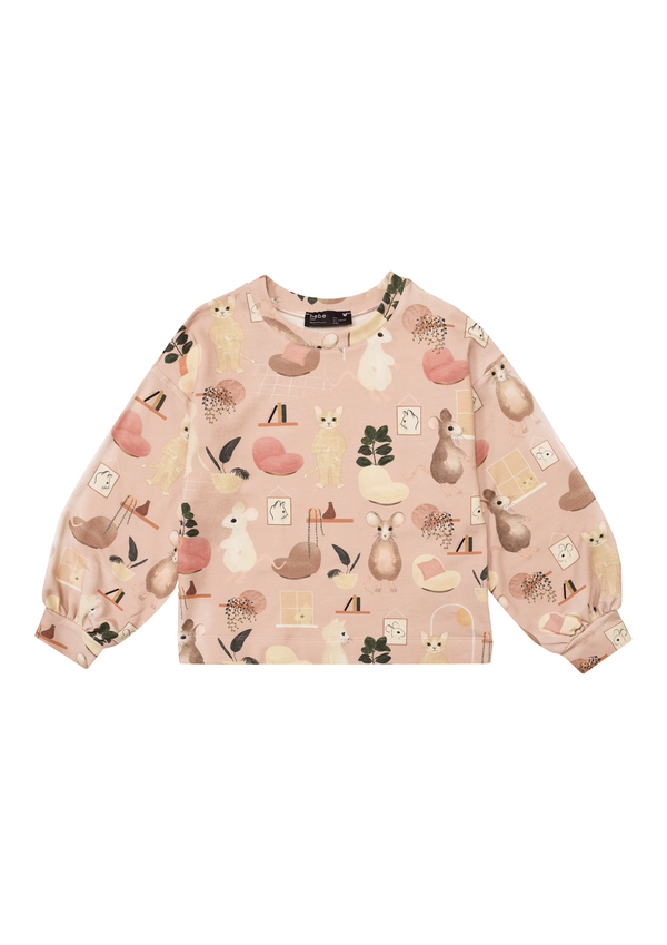 Sweater Pink Sweet Home Print - Il Bambino Store