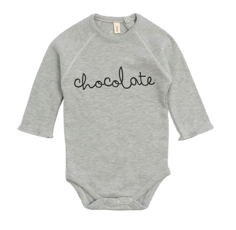 Grey Melange Chocolate Bodysuit - Il Bambino Store