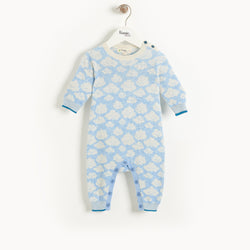 Hush Jaquard Playsuit (Blue) - il Bambino Store