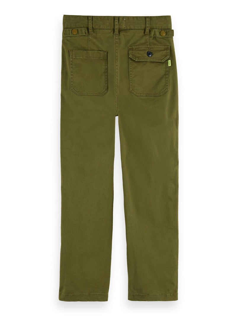 Boys Loose Fit Chino Pant (Military) - Il Bambino Store