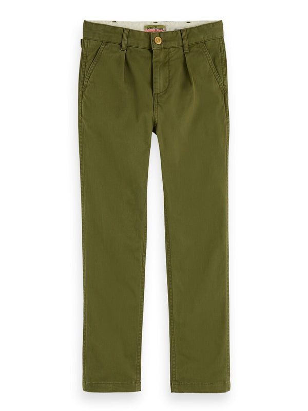 Boys Loose Fit Chino Pant (Military) - Il Bambino Store