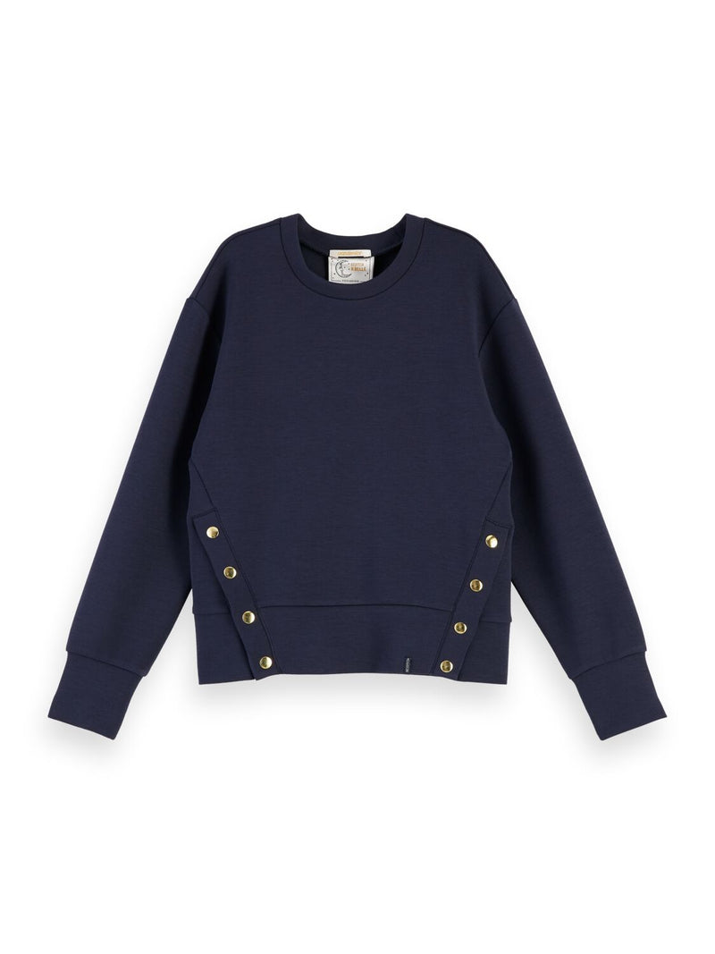 Super-Soft Sweatshirt with Button Detail - Il Bambino Store