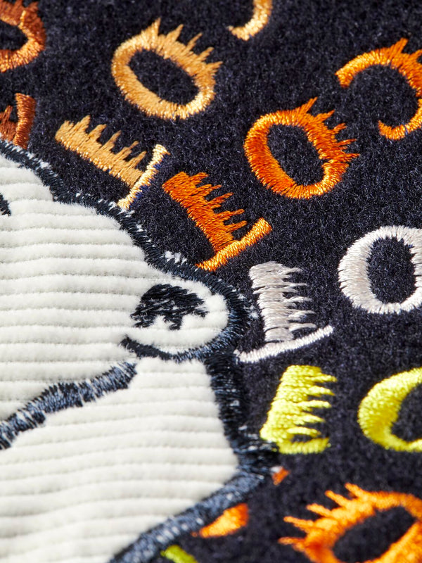 Wool-Blend Embroidered Baseball Jacket - Il Bambino Store