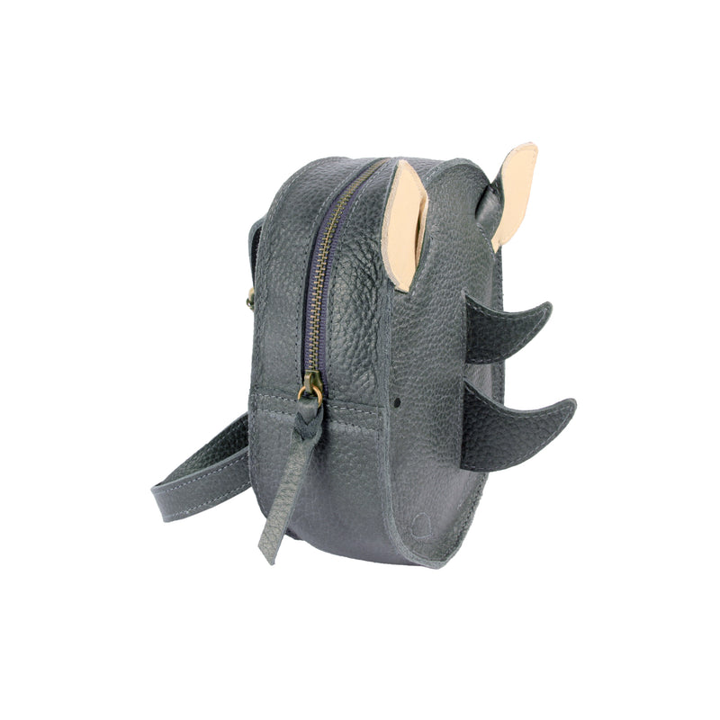 Kapi Backpack Rhino Grain Petrol Leather - Il Bambino Store