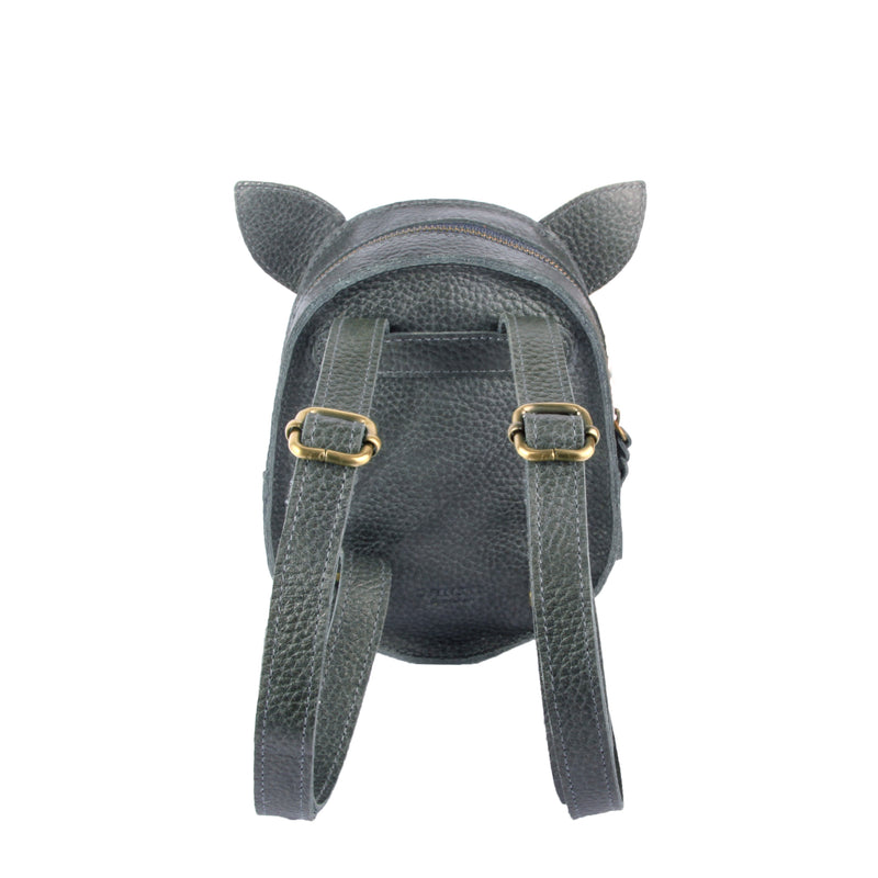 Kapi Backpack Rhino Grain Petrol Leather - Il Bambino Store