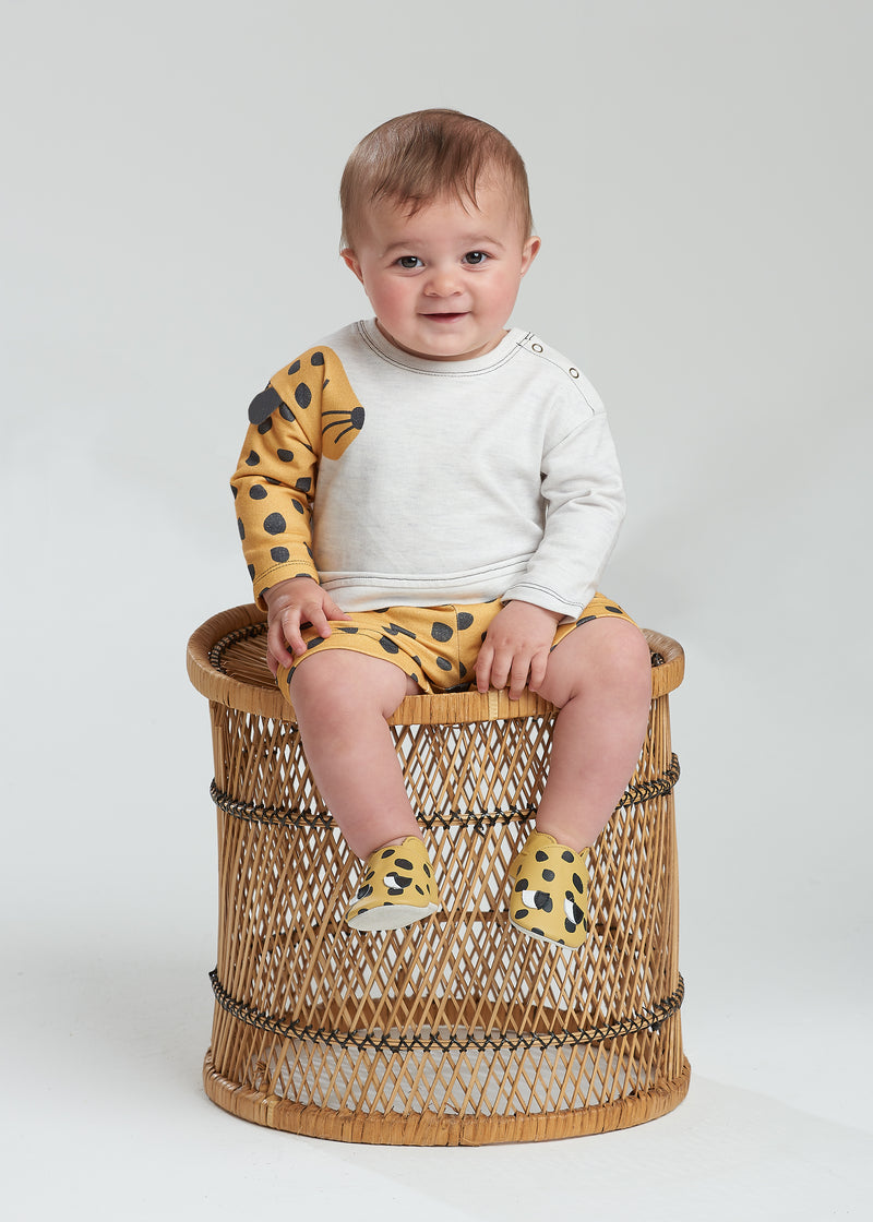 Miami Comfy Shorts (Mustard Leopard) - il Bambino Store