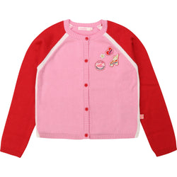 Knit Cardigan with Front Patches - Il Bambino Store