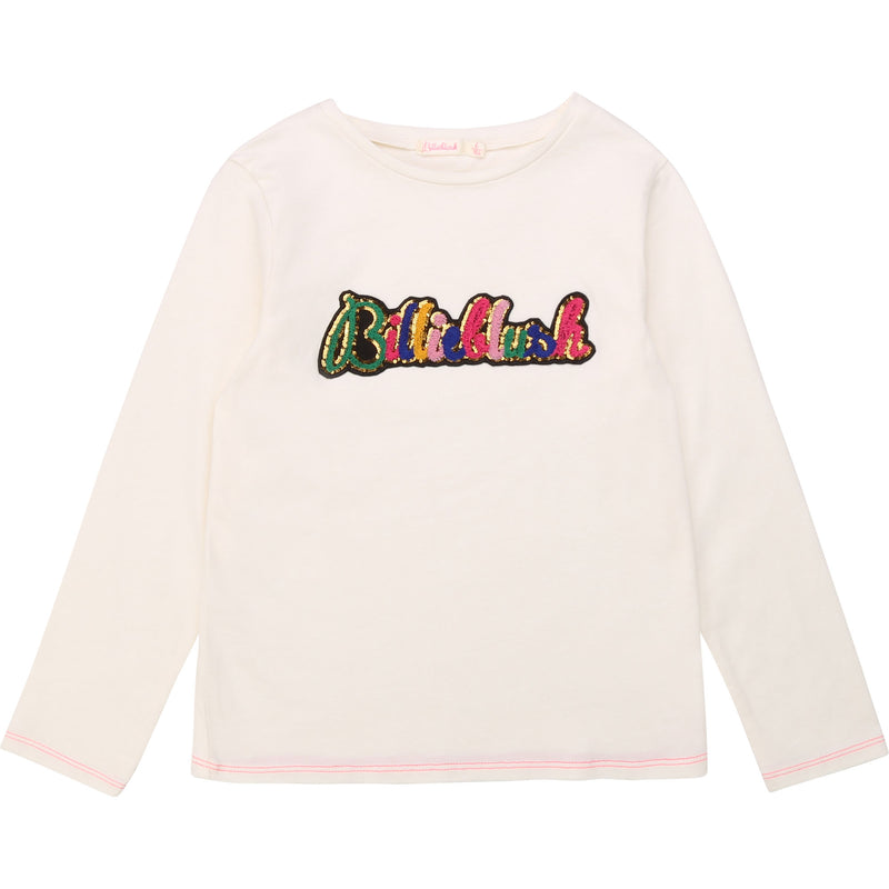 Long Sleeve Tee with Multicolored Logo - Il Bambino Store