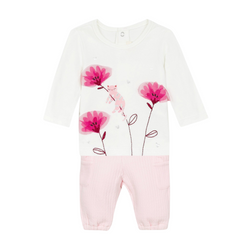Floral T-Shirt and Pink Pants Set