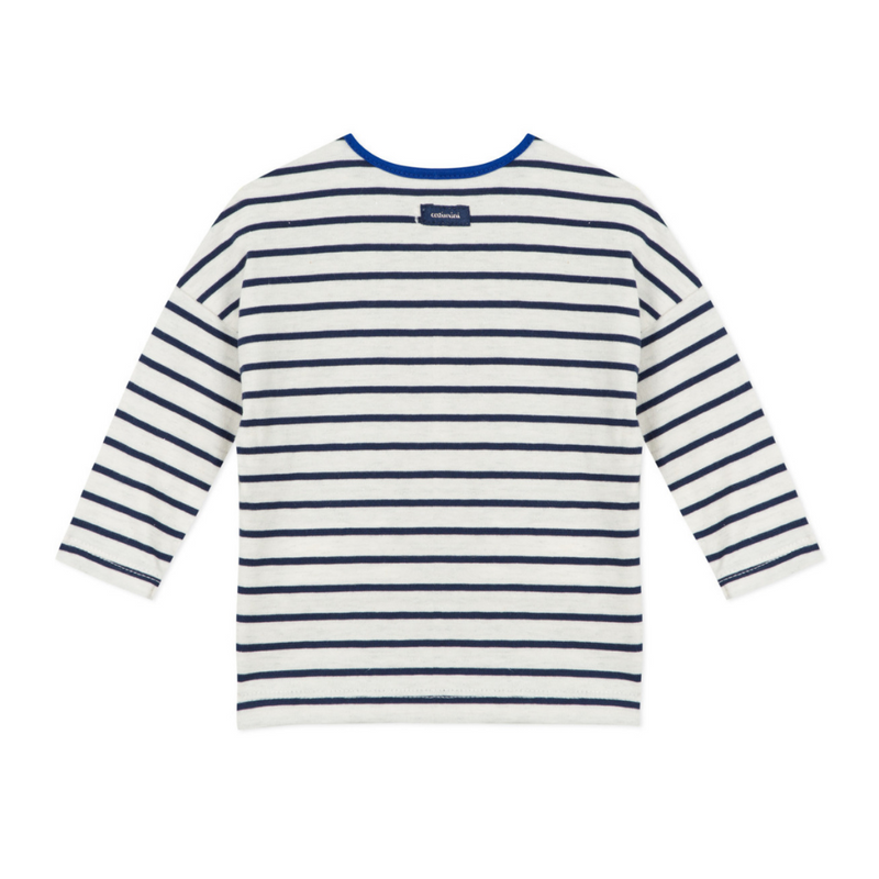 Striped T-Shirt with Embroidery
