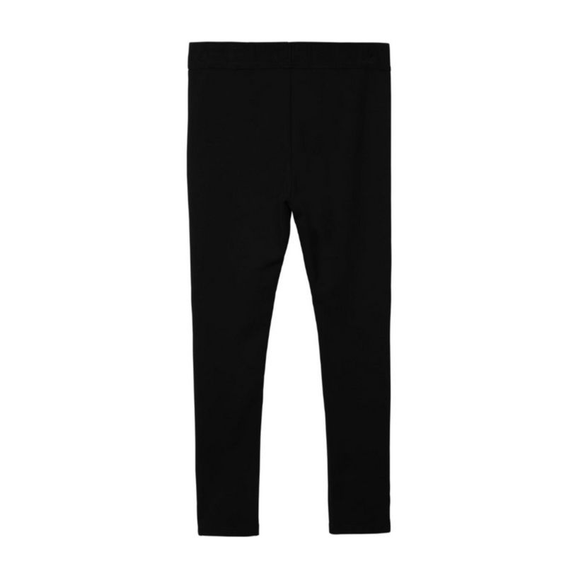 Leggings with Logo Down Leg (Black) - Il Bambino Store