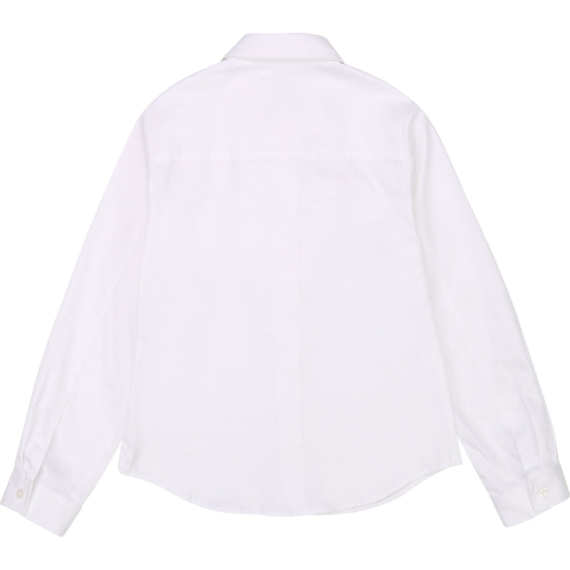 Button Up Poplin Shirt with Jabot - Il Bambino Store