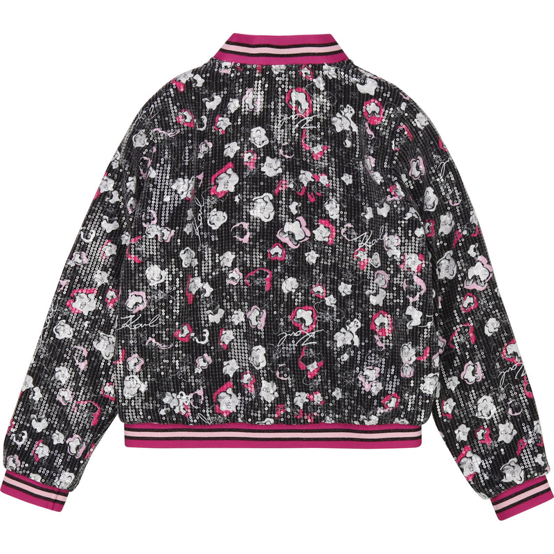 Allover Orchid Print Bomber Jacket - Il Bambino Store