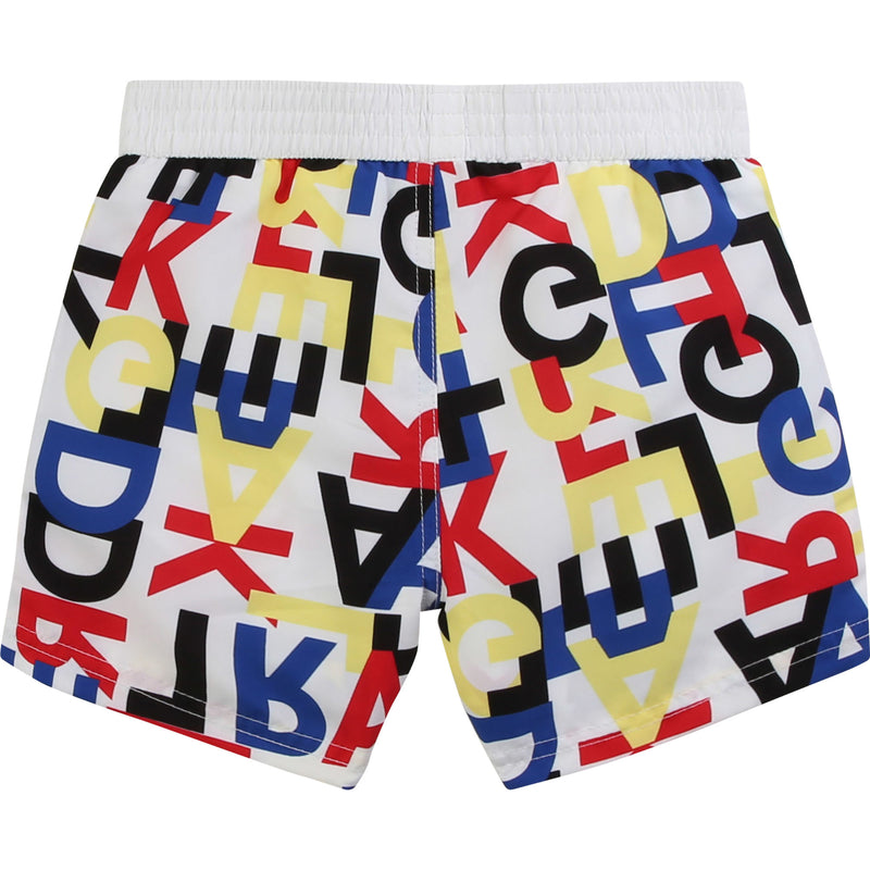 Multi-Colored Logo Print Swim Shorts - Il Bambino Store