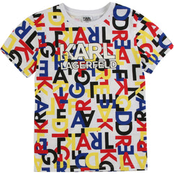 Short Sleeve Multicolored Logo Print T-shirt - Il Bambino Store