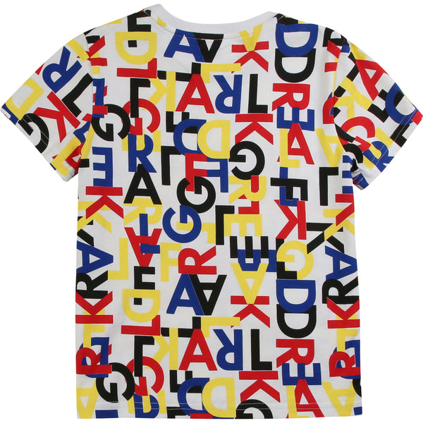 Short Sleeve Multicolored Logo Print T-shirt - Il Bambino Store