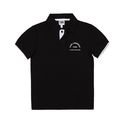 Short Sleeve Polo with Chest Logo - Il Bambino Store