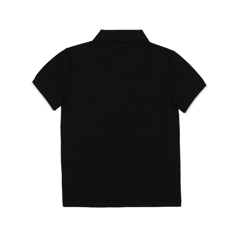 Short Sleeve Polo with Chest Logo - Il Bambino Store