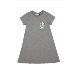 Chalk Friends T-Shirt Dress Grey - il Bambino Store