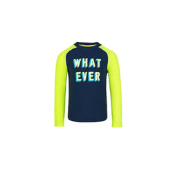 Boy Navy 'What Ever' Long Sleeve Rash Vest - Il Bambino Store